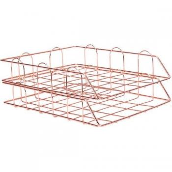 Gold Metal Desk Organizer