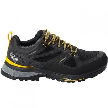 Chaussures de randonnée Jack Wolfskin Force Striker Texapore Low pour homme, noir et jaune, taille 40.5 EU