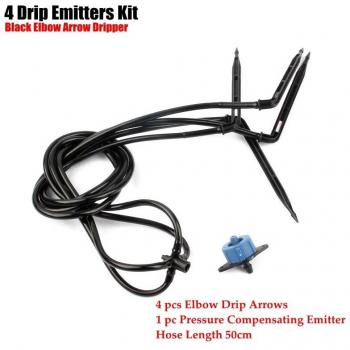 4-Head Drip Arrow Emitters for Potted Plants with 8L/h PC Dripper