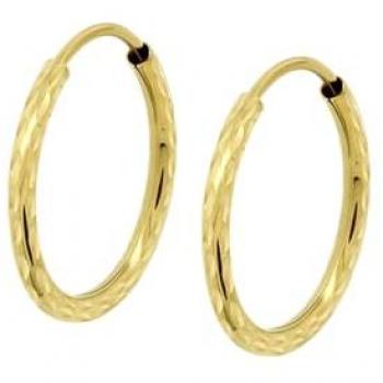 Time Road - Pendientes HIN00349/16 Basics de oro 9K acabado brillo