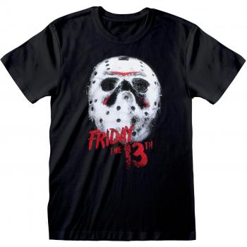 Unisex Large Friday the 13th White Mask T-Shirt