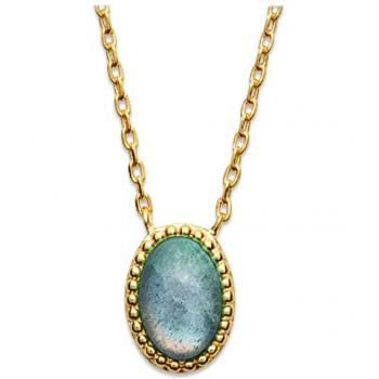 Les Trésors De Lily Collier 'Cléopatra' Labradorite Dorata - 10x8 mm