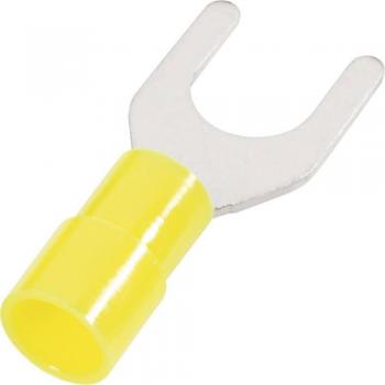 Cimco 180166 Yellow Fork Terminal 4 mm² 6 mm² Hole Ø=8.4 mm Partially Insulated