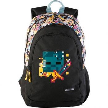 Mochila Escolar Minecraft Pixel Adaptable a Carro