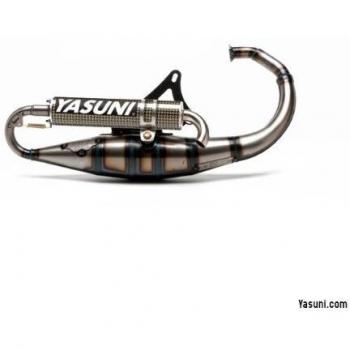 Yasuni Scooter R Auspuff gelb Carbon für Minarelli