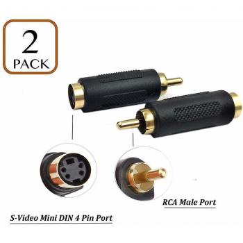 Convertidor Mini DIN 4 Pines a RCA Macho
