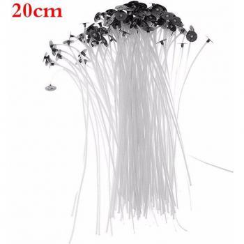 Mechas para velas DIY 100 unids/pack sin humo de algodón encerado (2.5/4/5/6/7/9/15/20 cm)