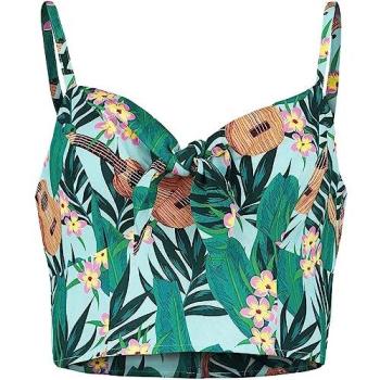 Blue Tropical Leaf Crop Top – Small