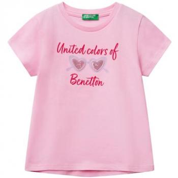 United Colors of Benetton Tričko Ružový Regular Fit