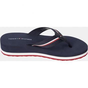 Tommi Hilfier Chancla Feminina Cuña Azul Marina Talla 37