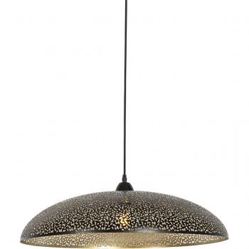 Lampada a sospensione industriale nera e oro 60 cm
