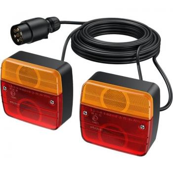 Set of 2 Trail‑Tail Lights with Long‑Cable Mounting Kit – 7‑Pin Euro Connector
