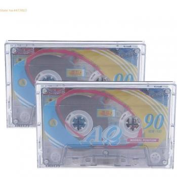 Low-Noise 90-Minute Cassette Tape for Speech and Music Recording - 2 Pack
