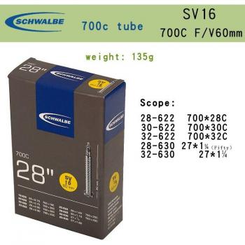 Schwalbe 700C Butyl Inner Tube for Road Bikes (700x23C, 25C, 28C) - AV/SV Valve