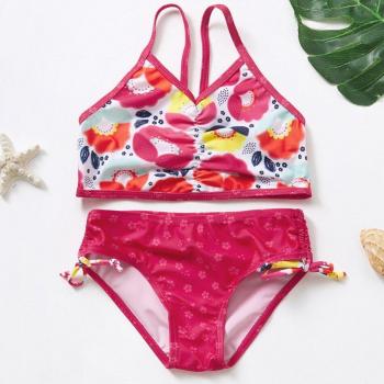 Girls' Ruffled Tankini Swimsuit