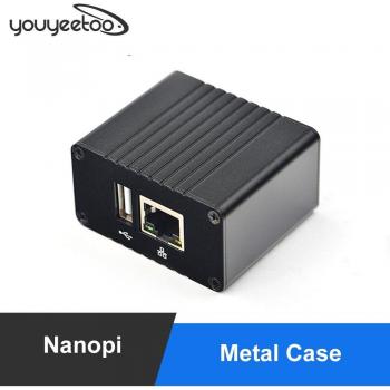 Smartfly FriendlyElec NanoPi NEO/NEO2/ZERO/NEO2 Black Metal Case with Heat Sink for Demoboard