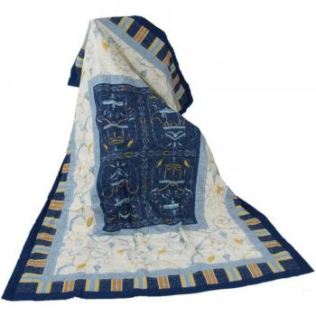 Bassetti Plaid Oplontis Blau – Granfoulard 9278071, 135 × 190 cm