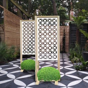 Biombo Autoportante Roundcross 70x190 cm – Interior Blanco