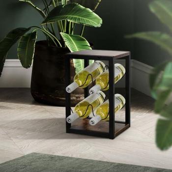 Soporte Elegante para 4 Botellas de Vino