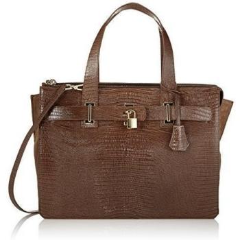 Tosca Blu CARAMEL - Bolso mochila de cuero mujer, color marrón, talla 38x29x14 cm
