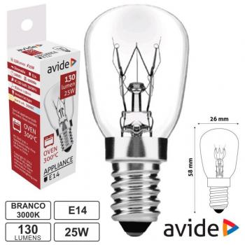 Avide E14 Ugnslampa 25W 130lm 300°C 3000K