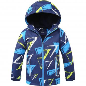 Chaqueta cortavientos gruesa para niños con capucha de otoño e invierno