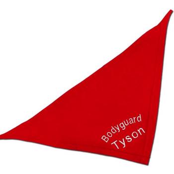 Bodyguard‑Rot Halstuch mit Namensprägung – 65 cm