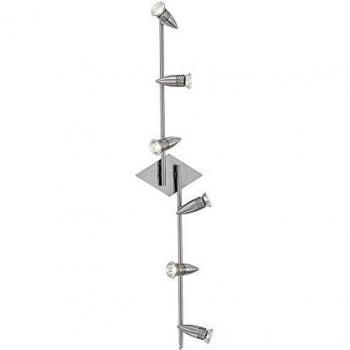 Alfa - Barra de foco ajustable de 6 luces níquel, GU10 - Ideal Lux