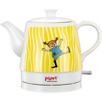 Pippi Wasserkocher 20130004 – 0,8 l, 1750 W, skandinavisches Keramikdesign, weiß