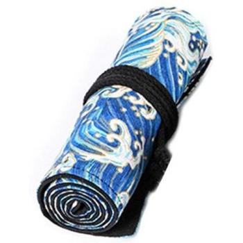 24 Holes Canvas Roll Up Pencil Bag