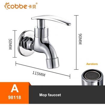Wall Mount Chrome Finished Tap