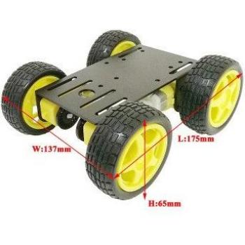 Intelligentes Mini 4WD Roboterfahrzeug mit Metallrahmen