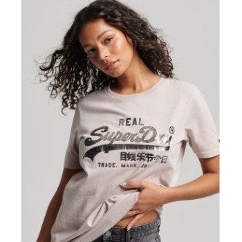 Camiseta Superdry mujer Vl Embellish gris