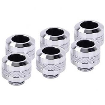 Alphacool Eiszapfen PRO 13mm Chrome HardTube Connector Pack