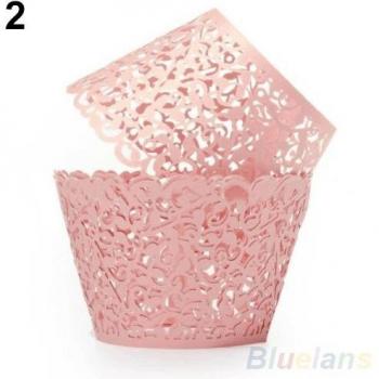 12pcs Hollow Muffin Cupcake Paper Cases