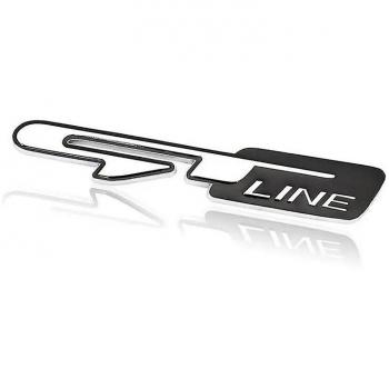 Insigne 3D Métal Kia GT Line Noir Chrome Rouge