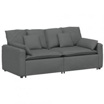 Modulare Grigio Scuro Con Cuscini Vidaxl