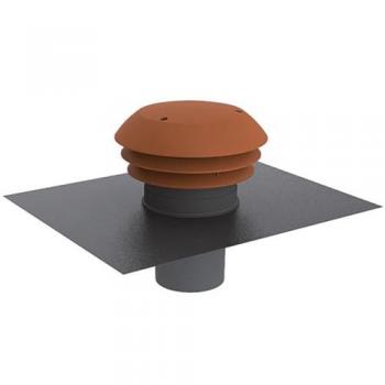 Sombrero de Techo AXELAIR - Plástico Color Teja Ø125mm