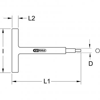 Clé à six pans creux avec poignée en T et revêtement isolant – 3×120 mm