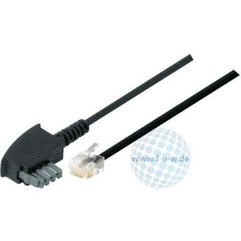 TAE N-Anschlusskabel – Standard RJ‑11 (6P2C) – 15 m, schwarz