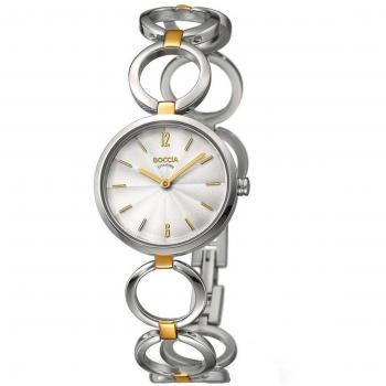 Boccia Eleganz – Damenquarz Uhr mit Titanarmband, Modell 3271‑02