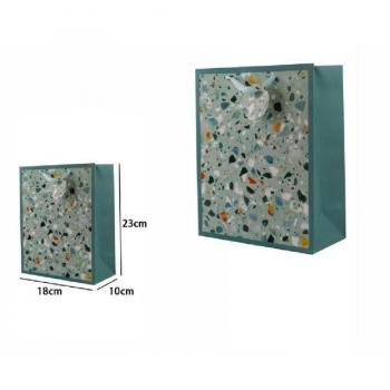 Set 3 Buste Regalo Astratto Veneziano 18x23x10 Cm Vari Colori