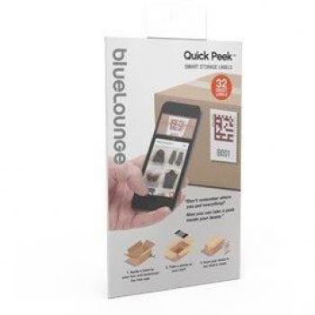 Bluelounge Quick Peek - Smarte Organisationsetiketten 32 Stück