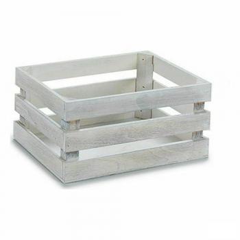 Caja Decorativa Giftdecor Blanco Madera de Álamo 22 x 9 x 13 cm (48 Unidades)