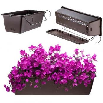 Kadax Fioriera da balcone 60 cm - Colore Marrone