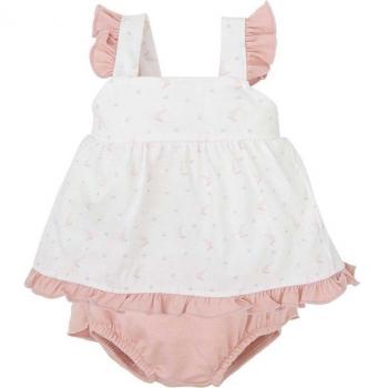 Conjunto jesusito y braguita para bebé niña rosa