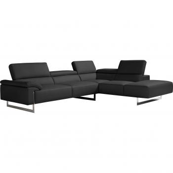 Egoitaliano Ecksofa Malika mit Ottomane und Metallfüßen