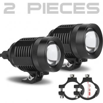 Luz Blanca 30W Motocicleta con Soporte DC12V‑80V