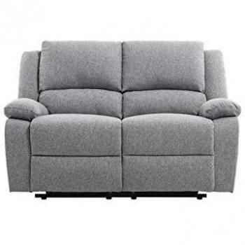 RELAXXO - Canapé Relaxation 2 places LEO en Tissu - Gris clair