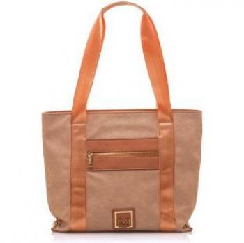 Bolso Hombro Mariamare Naranja – Tejido y Crema